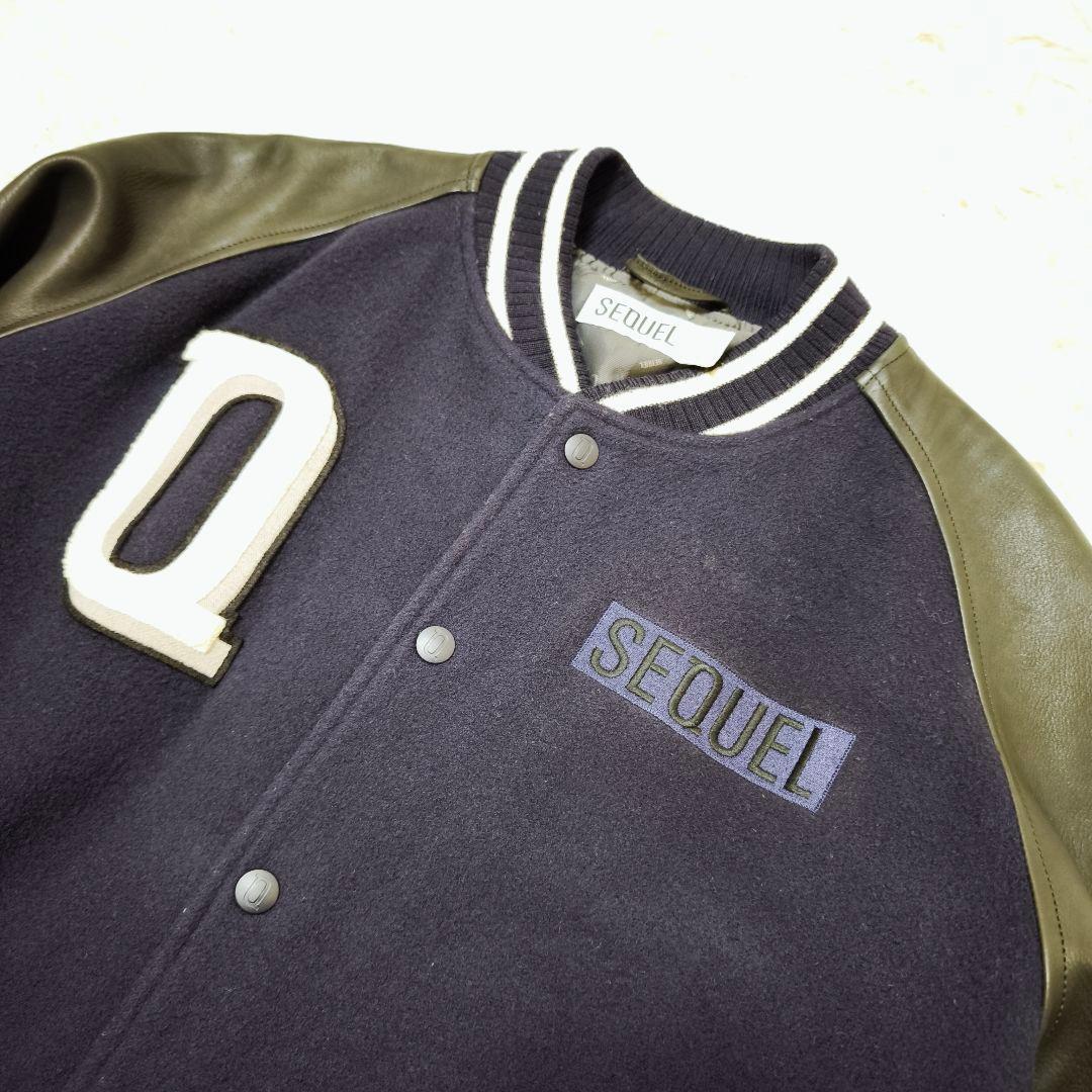 美品 シークエル SEQUEL カシミヤ 袖レザースタジャン 藤原ヒロシ L
