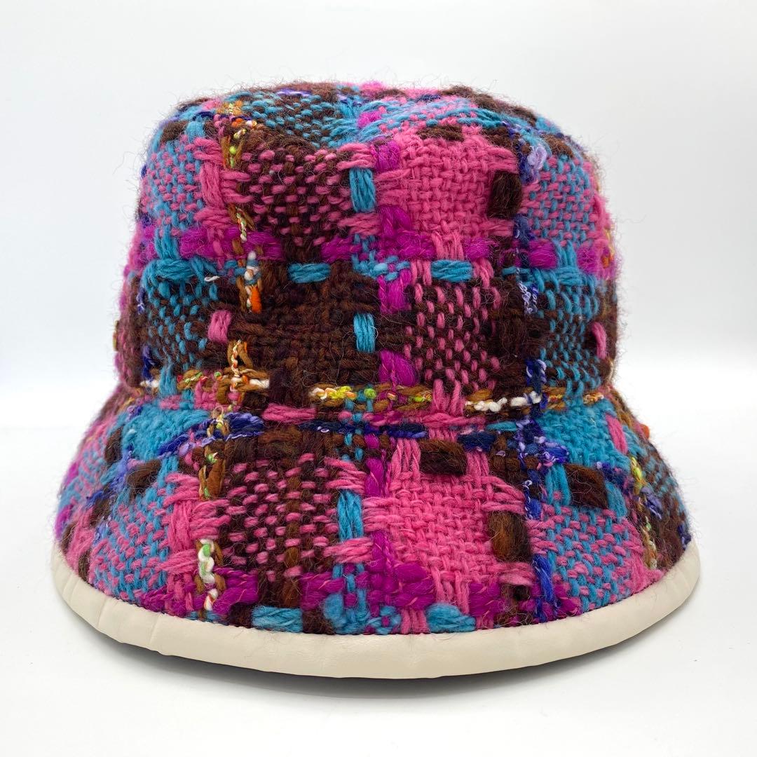 極美品✨グッチ GUCCI バケットハット GGロゴ ツイード