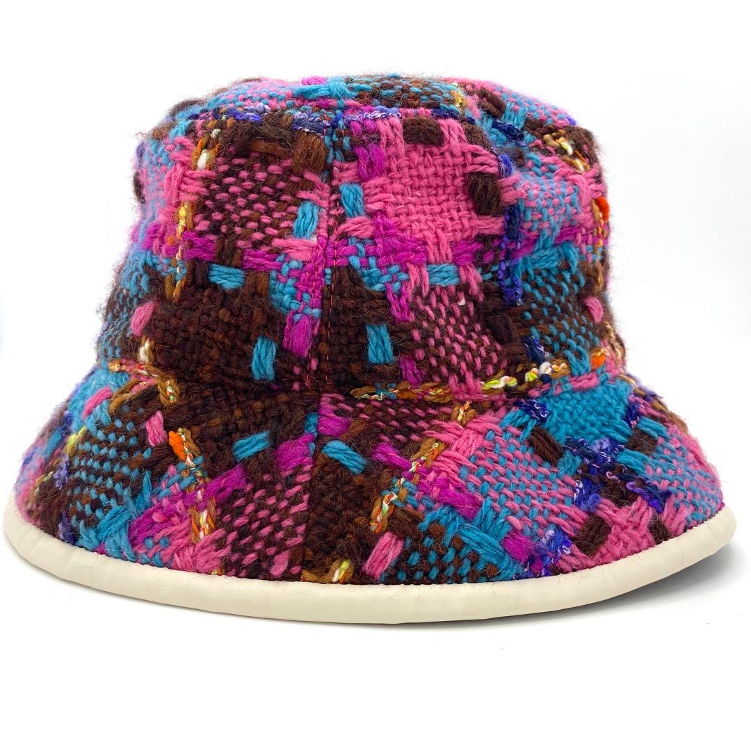 極美品✨グッチ GUCCI バケットハット GGロゴ ツイード