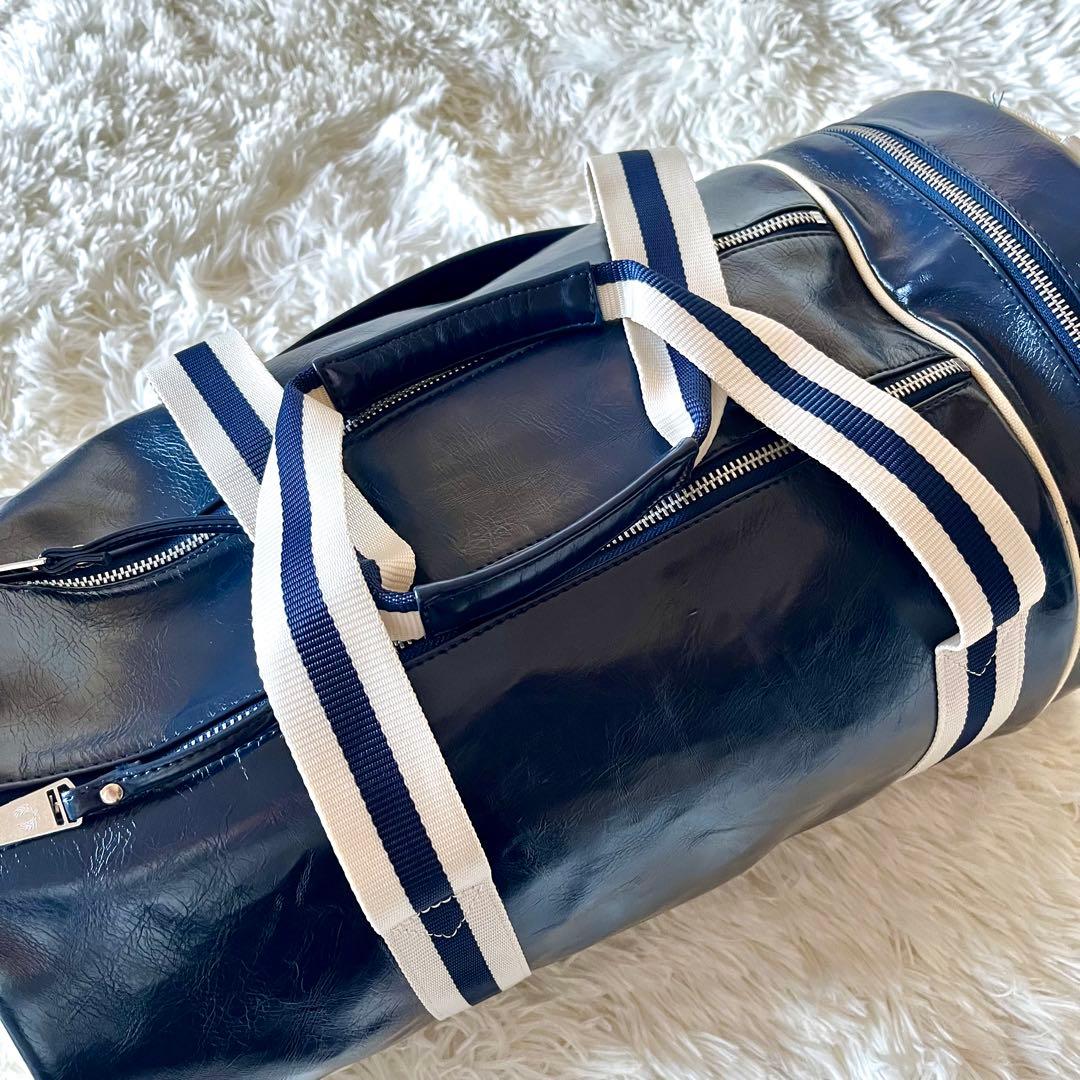 FRED PERRY フレッドペリー ボストンバッグ ドラムバッグ ネイビー