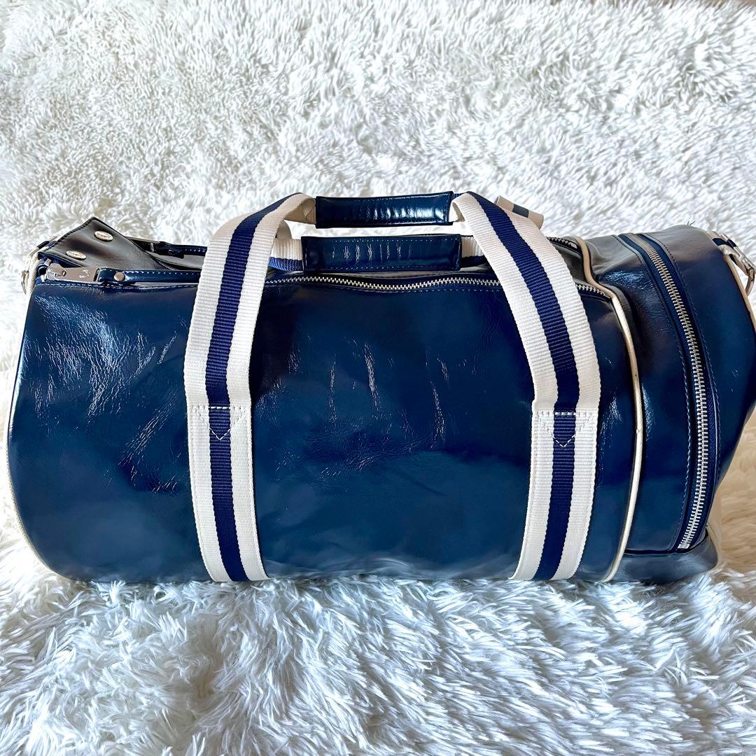 FRED PERRY フレッドペリー ボストンバッグ ドラムバッグ ネイビー