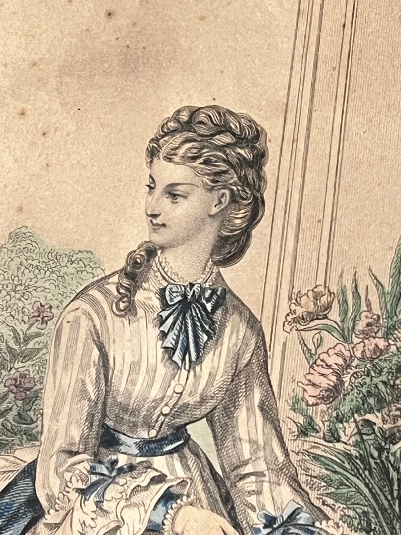 【美品】アンティーク LA MODE ILLUSTRÉE 黒フレーム[3673]