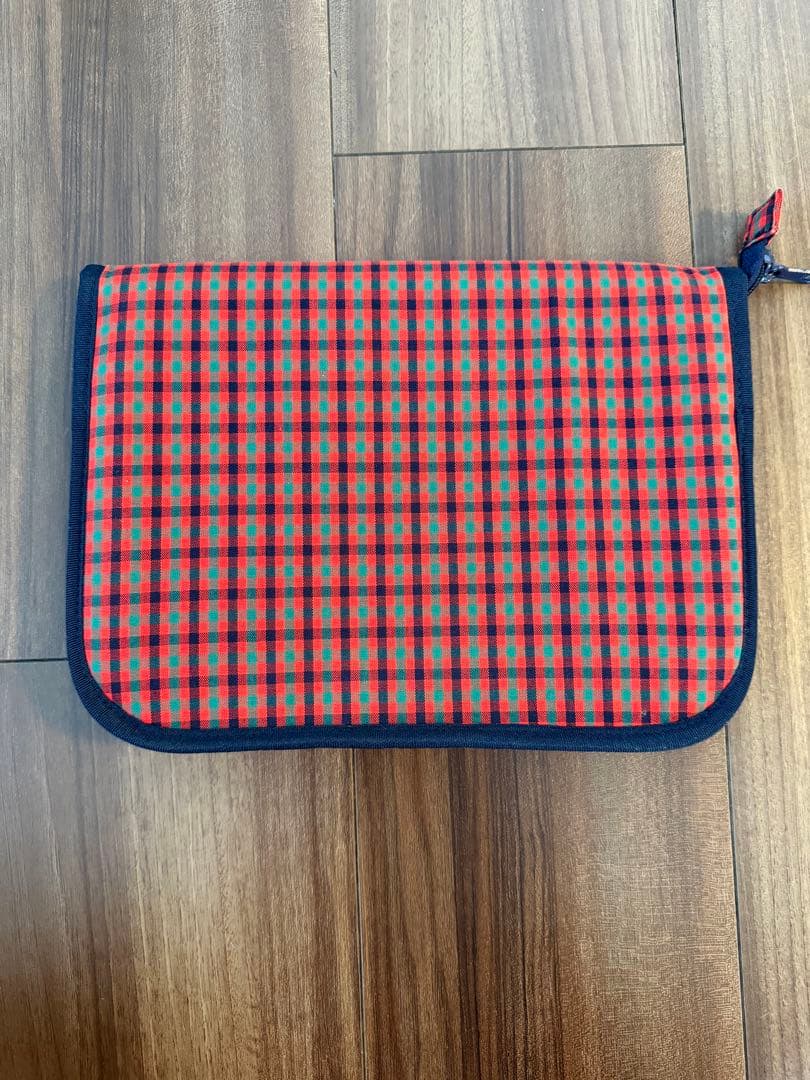 familiar 母子手帳ケース クマと鳥の刺繍　赤　大