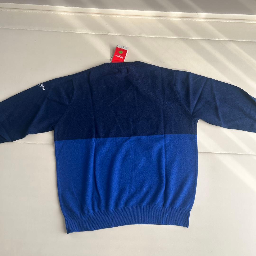 BRIDGESTONE GOLF Vネックセーター LL ネイビー/ブルー