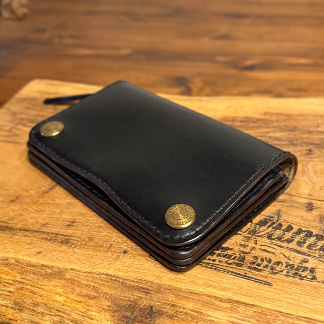 ショート トラッカーウォレット　『ホースバット　茶芯』