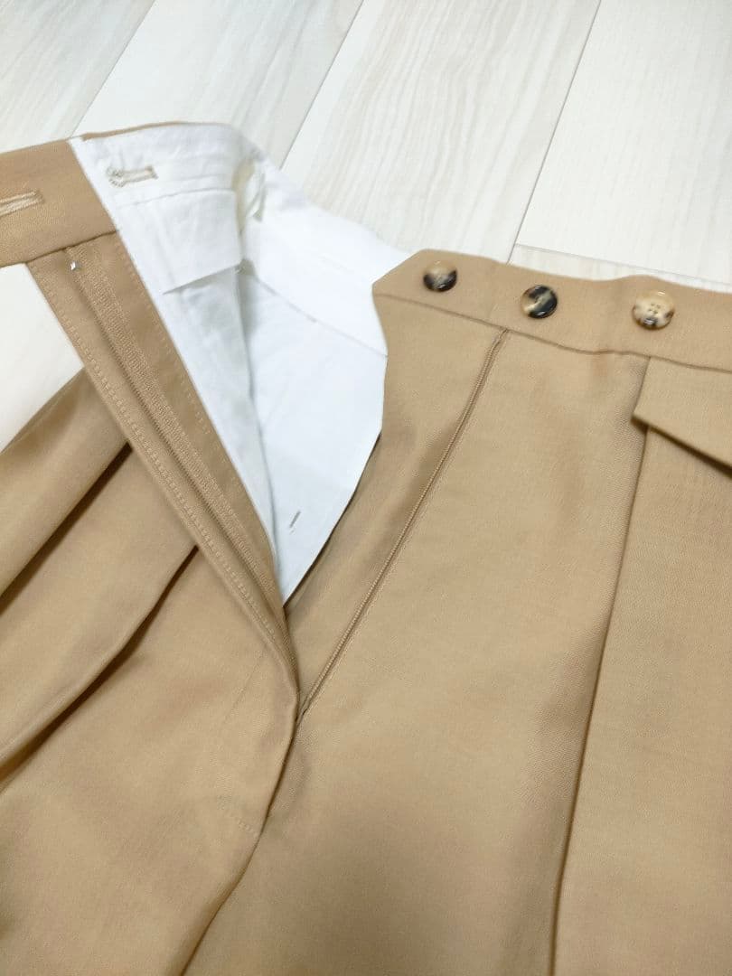 美品☆　セリーヌ　CELINE ハイウエストパンツ　ベージュ