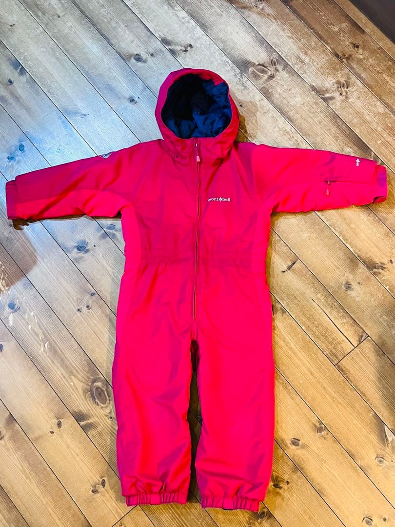 montbell 子ども用スキーウェア 100cm レッド