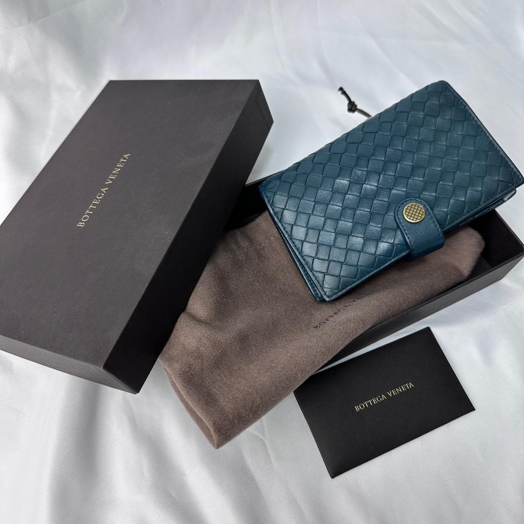 【美品】 ボッテガヴェネタ 財布 イントレチャート レザー 箱布袋付き