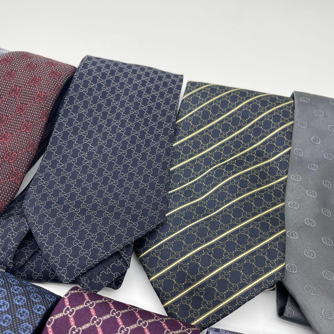 【極美品】Gucci GG ネクタイセット 12本　まとめ売り　ロット　ブランド