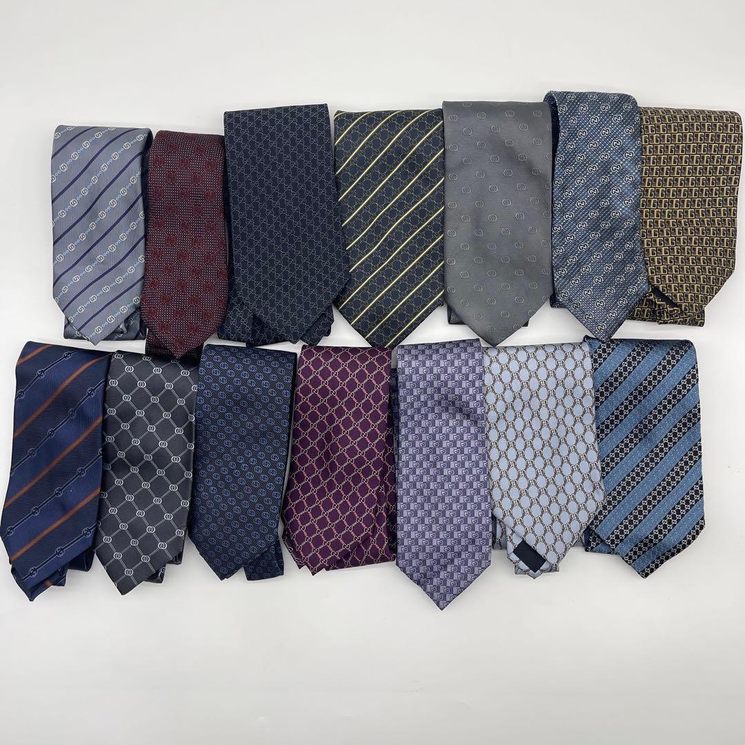 【極美品】Gucci GG ネクタイセット 12本　まとめ売り　ロット　ブランド