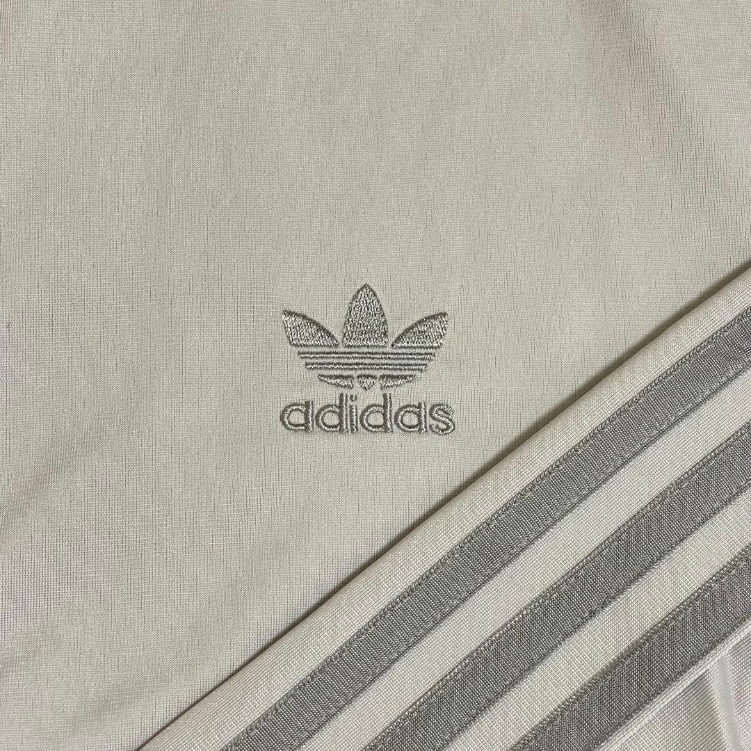 新品M】アディダス刺繍トラックジャケット古着ジャージトップ　灰グレー