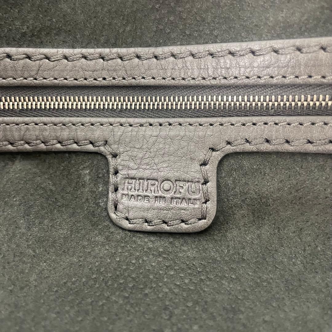 【美品】HIROFU ショルダーバッグ　ハンドバッグ2way A4収納　グレー