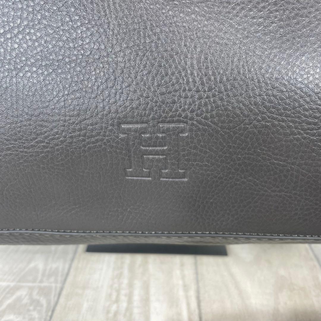 【美品】HIROFU ショルダーバッグ　ハンドバッグ2way A4収納　グレー