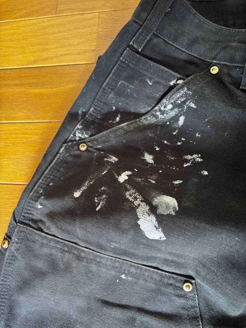 Carhartt ダブルニー ブラック ダック ワーク パンツ w34