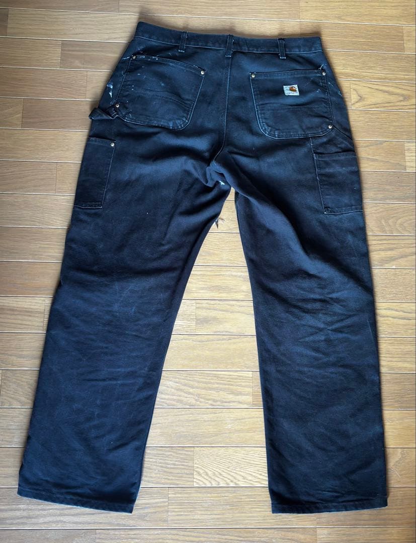 Carhartt ダブルニー ブラック ダック ワーク パンツ w34
