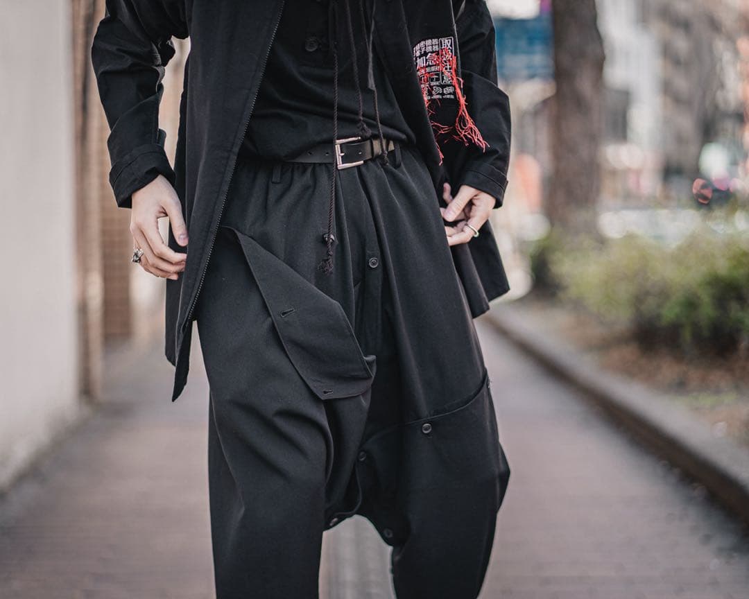 目玉カバーサルエルパンツ　ヨウジヤマモトプールオム