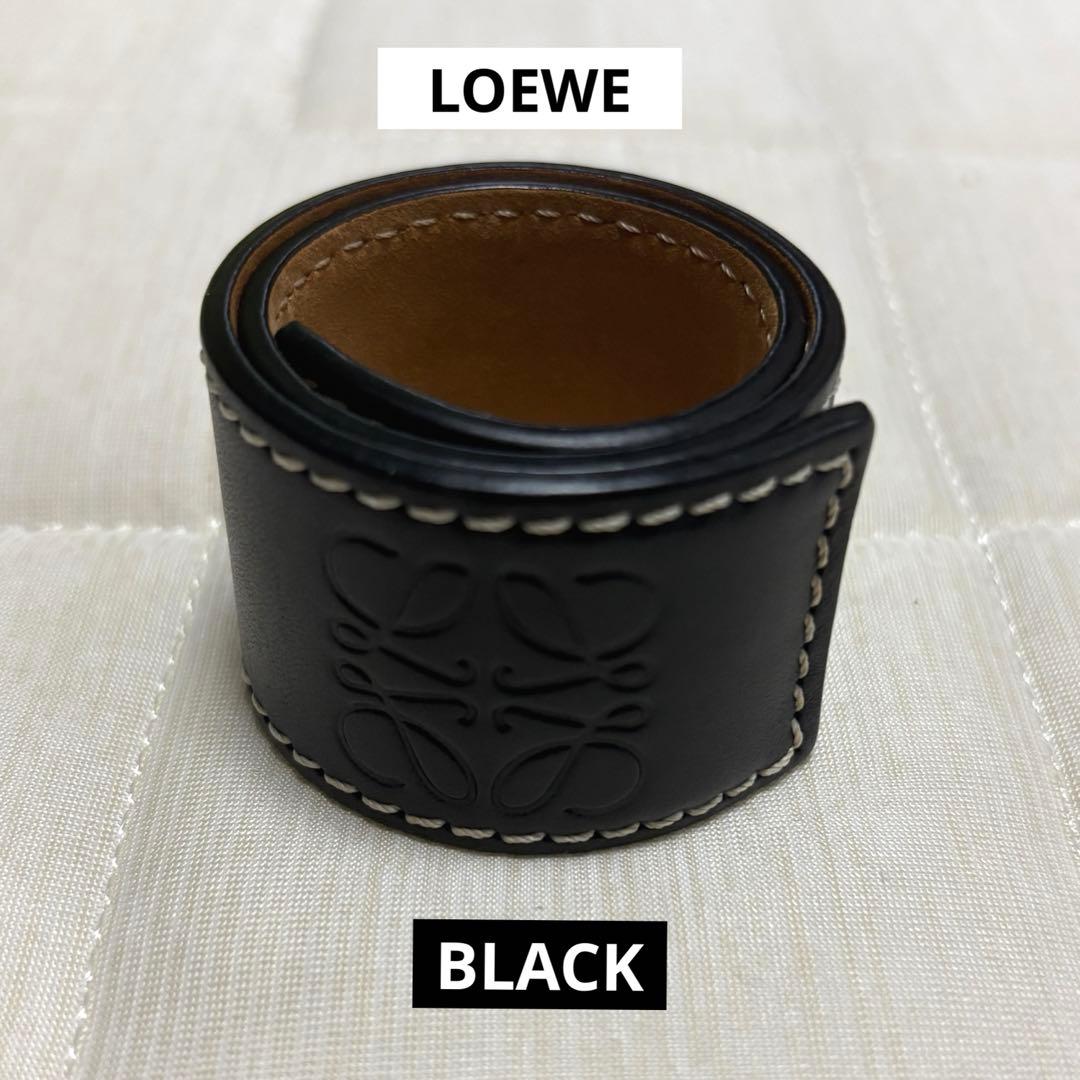 LOEWE レザーバングル ロエベ ブラック