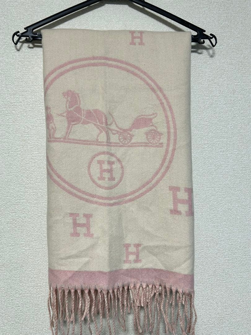 エルメス マフラー ピンク