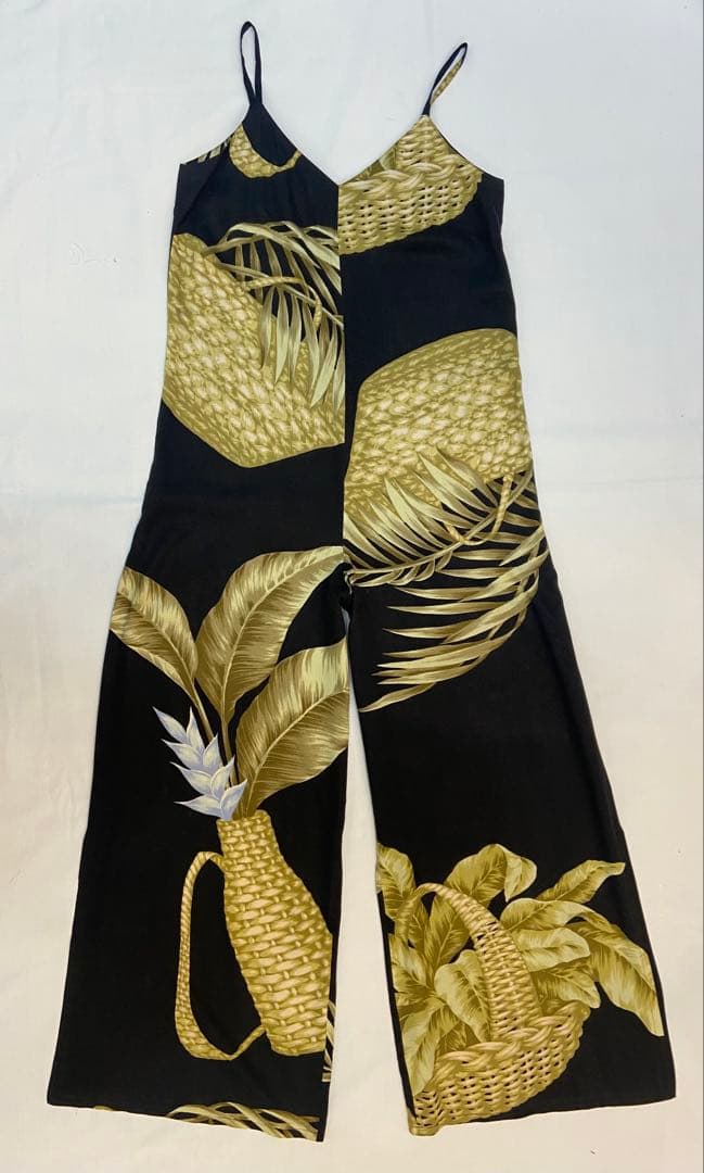 ALBAROSAリーフバスケットプリントコンビネゾン　オールインワン　つなぎ