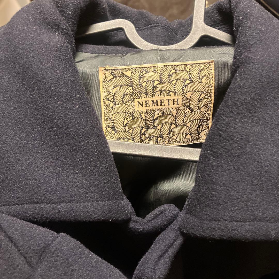 2日間限定出品　NEMETH ネイビー ウール混 オーバー コート