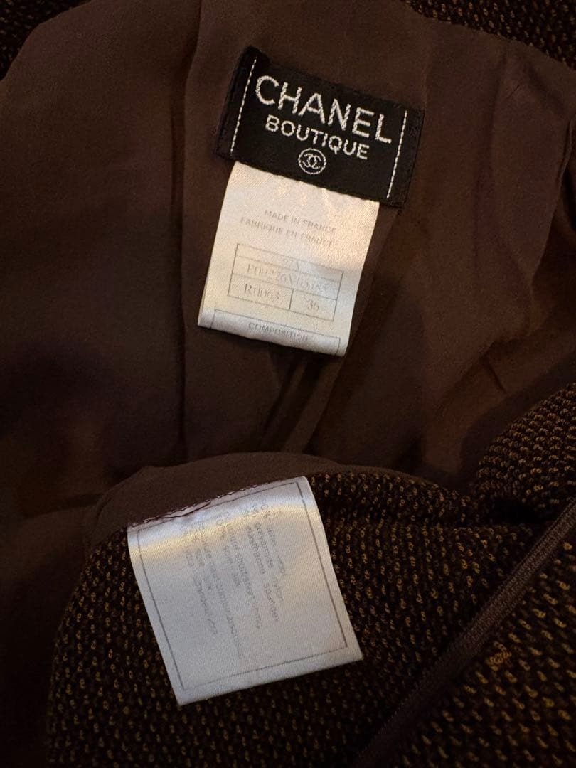 ヴィンテージChanel ブラウンニットオールインワン　ジャンプスーツ