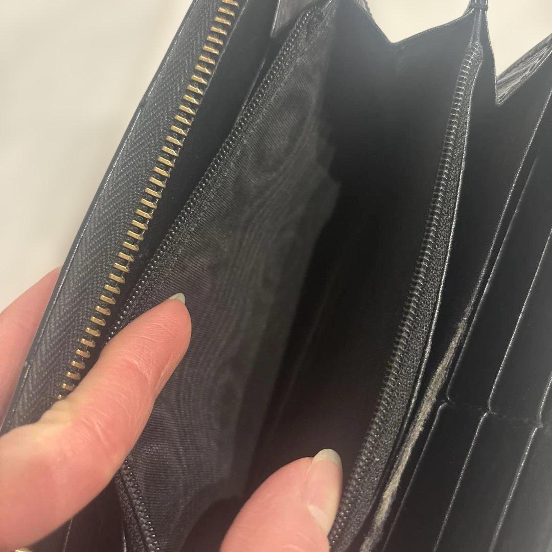 【 GUCCI グッチ 】財布 長財布 黒 ブラック キルティング