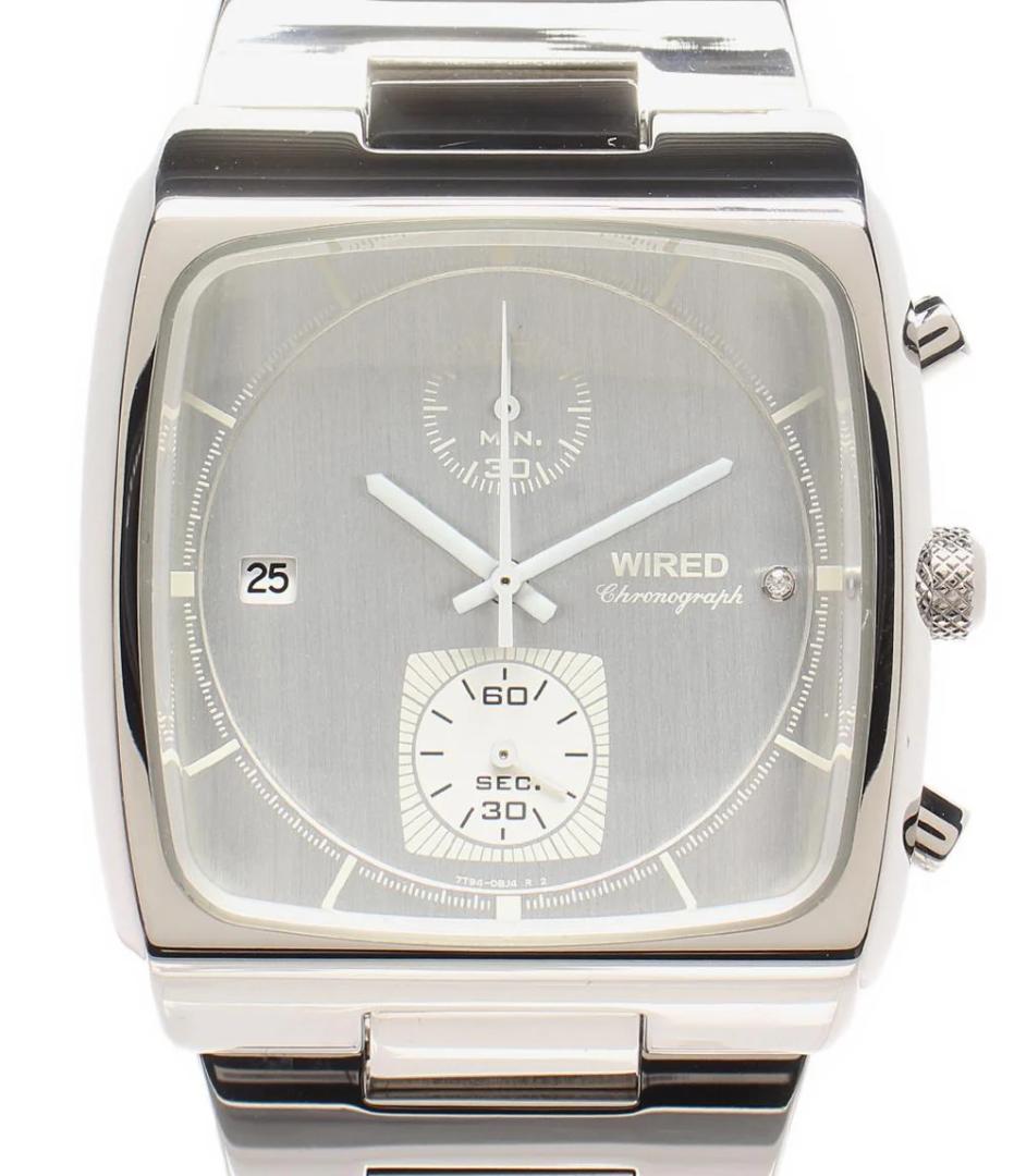 WIRED クロノグラフ メンズ腕時計 限定モデル 7T94-0BE0 祐真朋樹