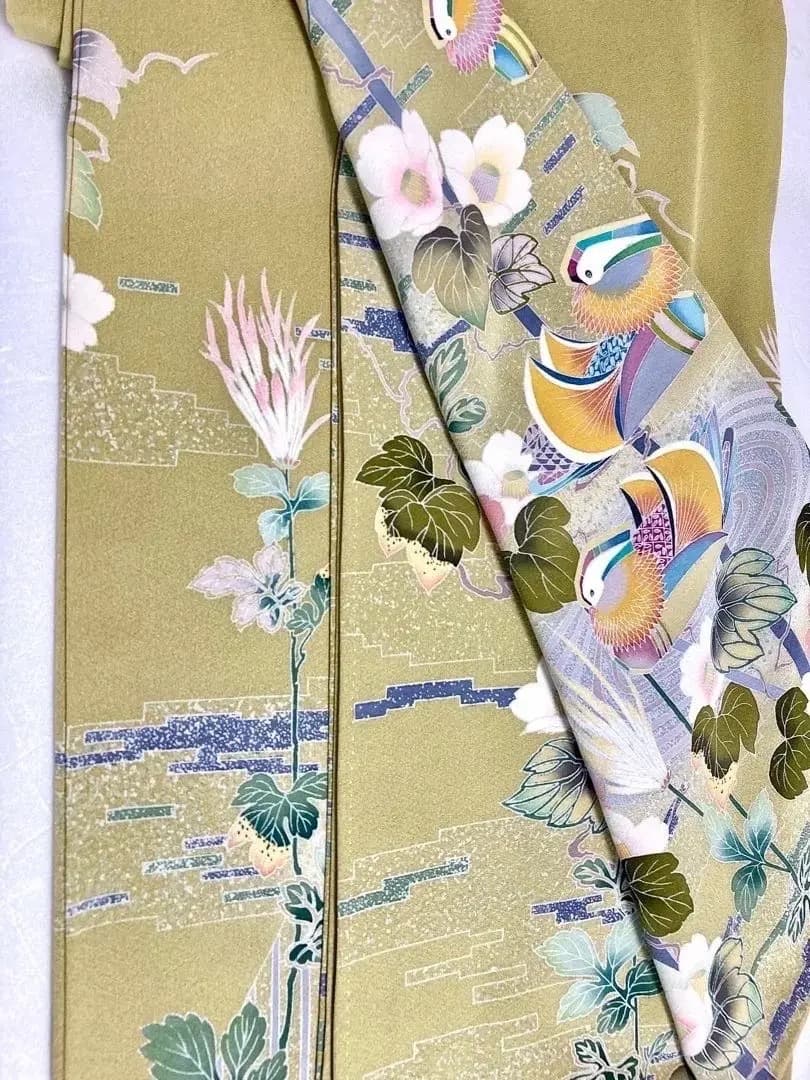 ご予約中 秀逸美品 鴛鴦 加賀友禅 世代を受け継ぐ名品 訪問着 気品ある優美さ