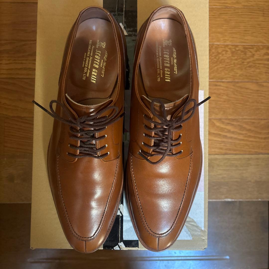 Scotch Grain ブラウン ドレスシューズ25.5 EEE日本製