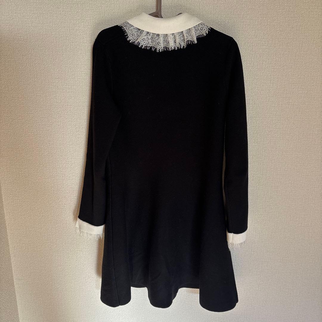 【Rirandture】レースカラーミニニットワンピース