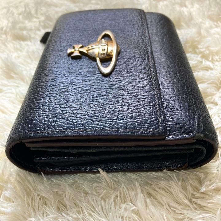 【VivienneWestwood】ヴィヴィアンウエストウッド三つ折り財布・黒