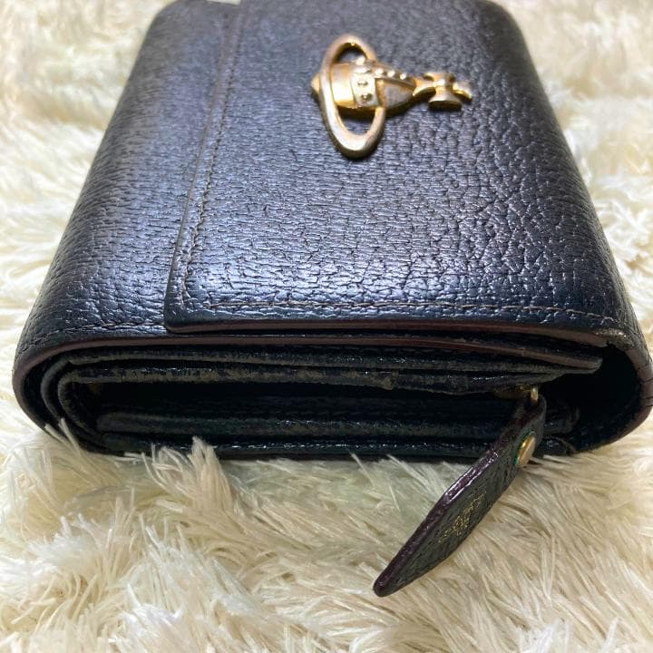 【VivienneWestwood】ヴィヴィアンウエストウッド三つ折り財布・黒