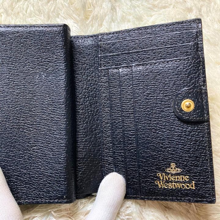 【VivienneWestwood】ヴィヴィアンウエストウッド三つ折り財布・黒