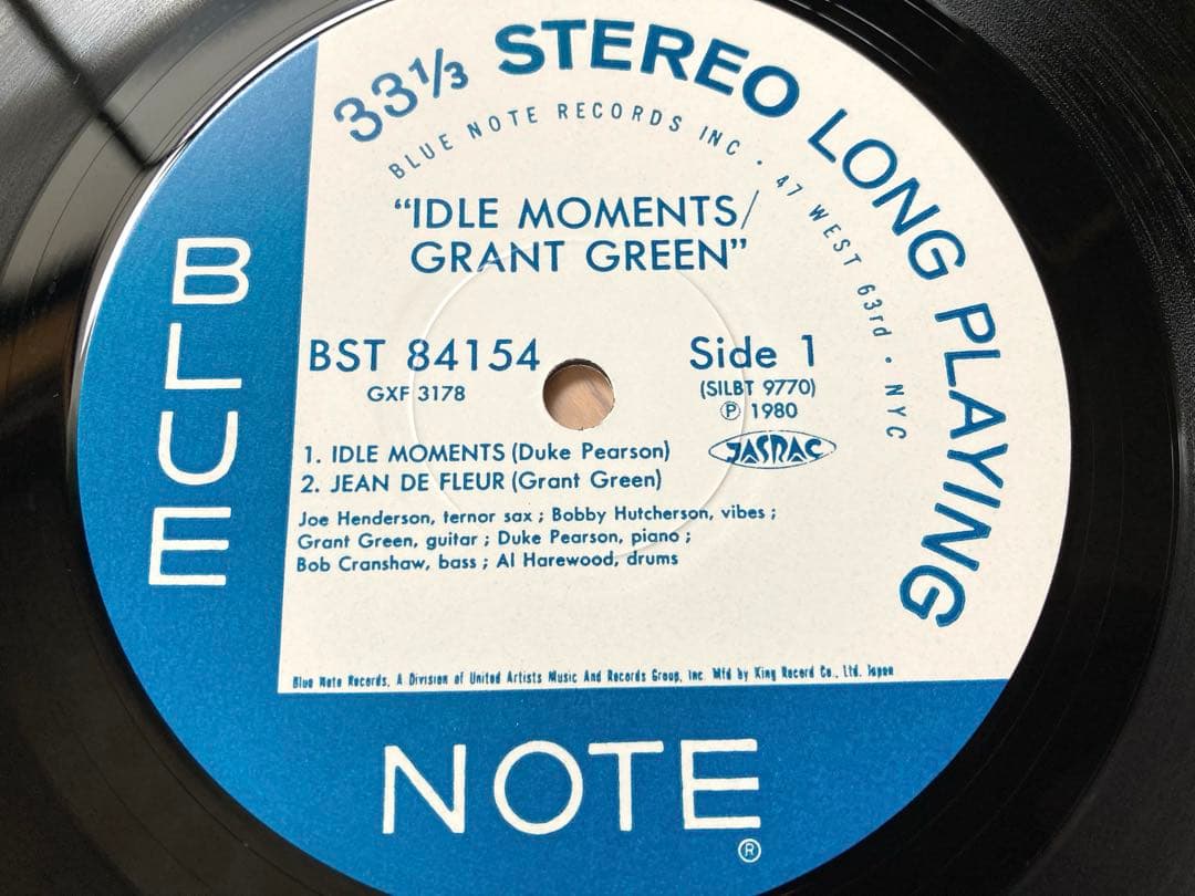 【美品】LP GRANT・GREEN /アイドル・モーメンツ BLUE NOTE