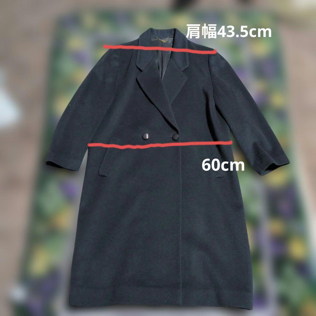 日本製カシミヤ100%のロングコート(ブルーグレー色)