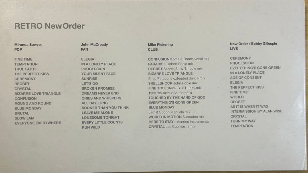 激レア RETRO New Order CD5枚UK初回限定盤