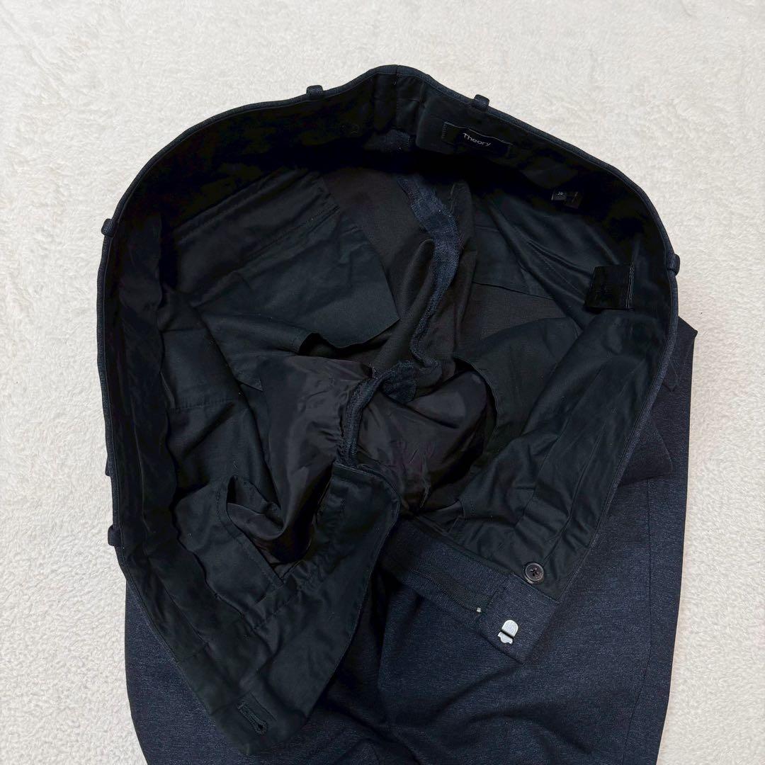 美品 XXL相当 theory スーツ セットアップ ネイビー ジャージ 紺