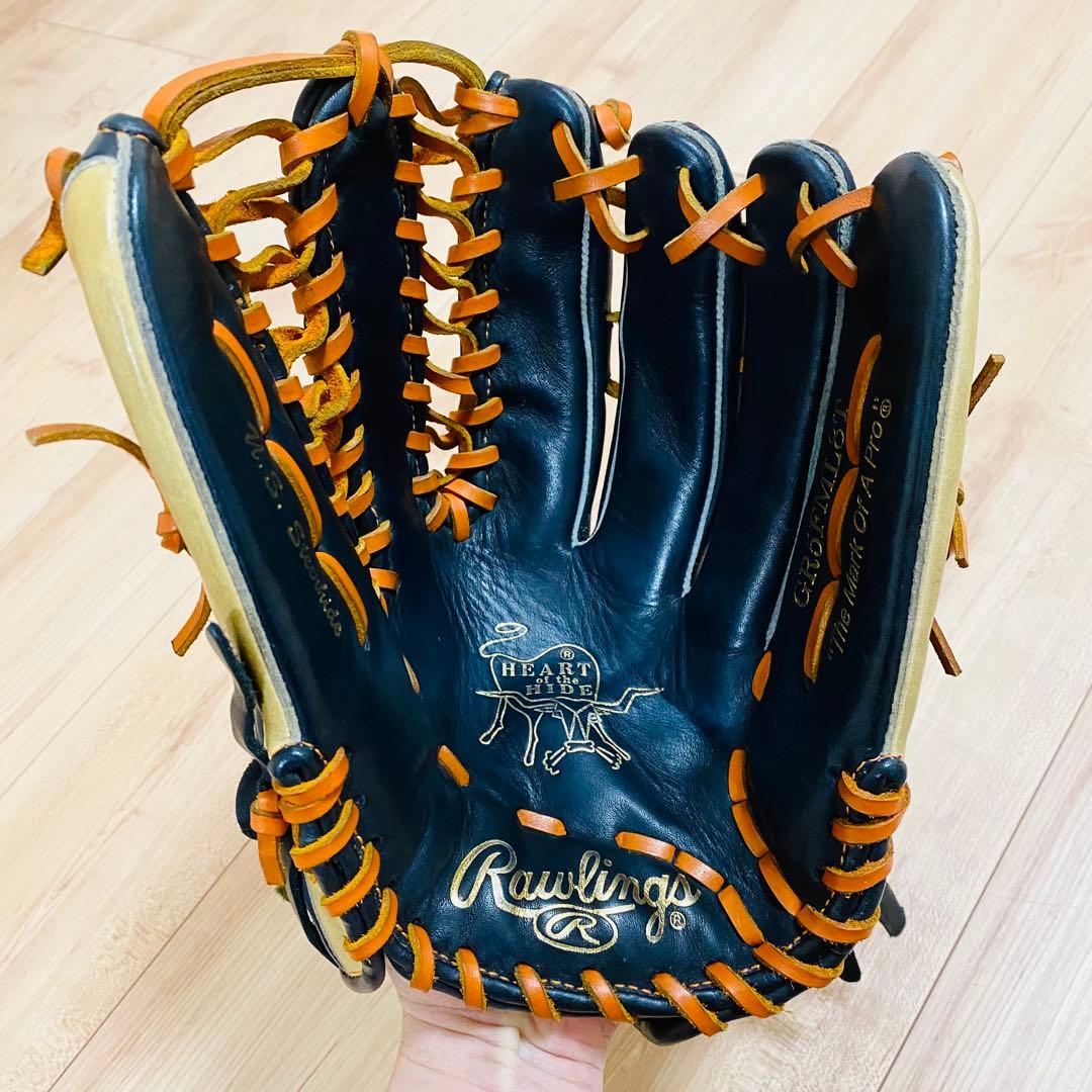 ★美品★ローリングス 一般 軟式グローブ HOH オールラウンド 右投 メジャー