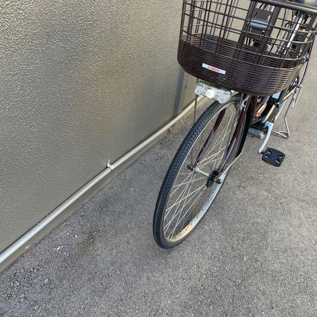 ヤマハ電動アシスト自転車26インチ バッテリー大容量12.3Ahブラウン