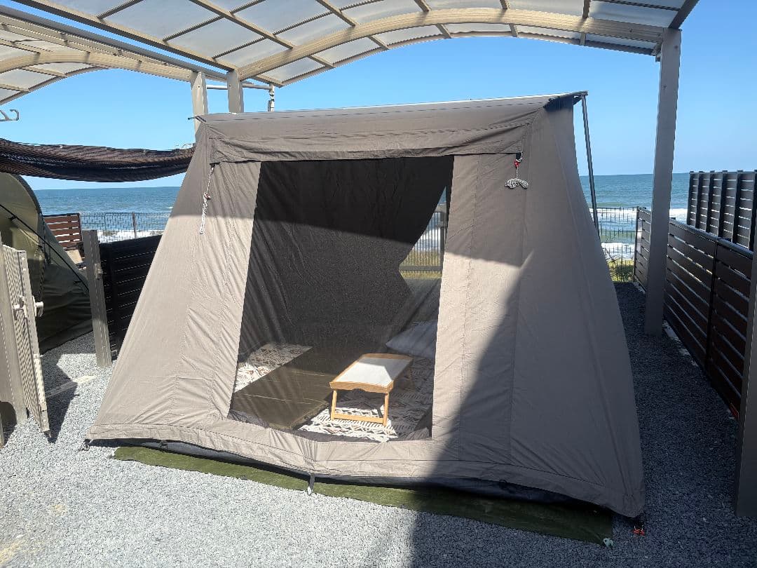 風に強い！　スプリングバー　テント　TC　ポリコットン　設営１５分！