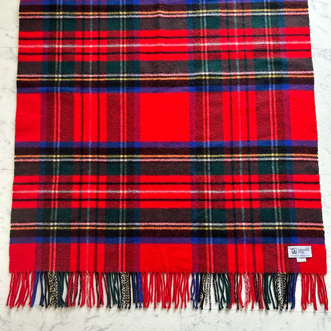 ジョンストンズ　大判　ストール　マフラー　カシミヤ　ロイヤルスチュワート