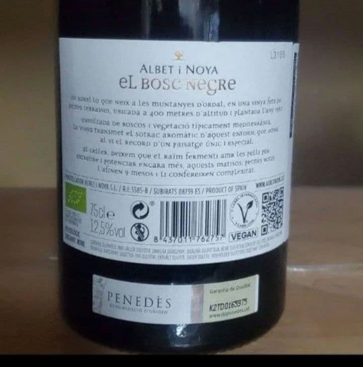 2本　白ワイン　アルベット・イ・ノヤ・エル・ボスク・ネグレ 750ml×1本