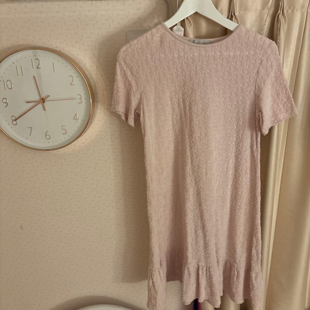 クリスチャン・ディオール 半袖ワンピース ピンク