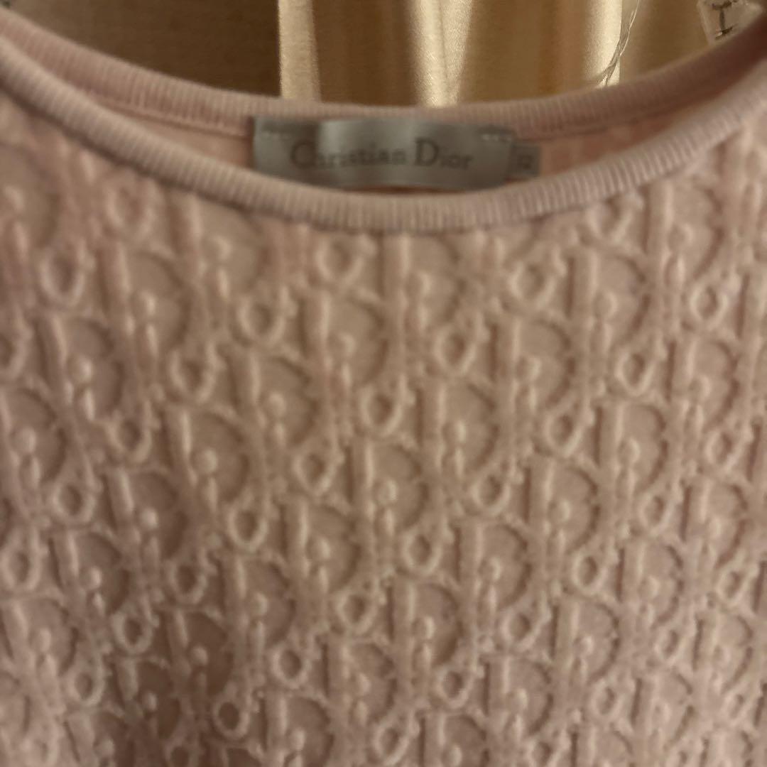 クリスチャン・ディオール 半袖ワンピース ピンク