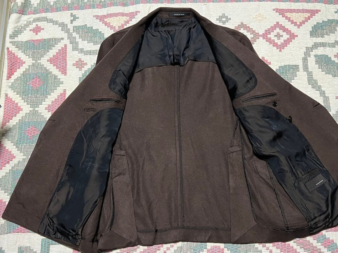 美品タリアトーレ キャメル素材ダブルジャケット50サイズ TAGLIATORE