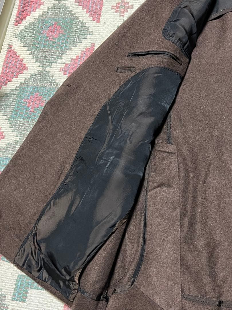 美品タリアトーレ キャメル素材ダブルジャケット50サイズ TAGLIATORE