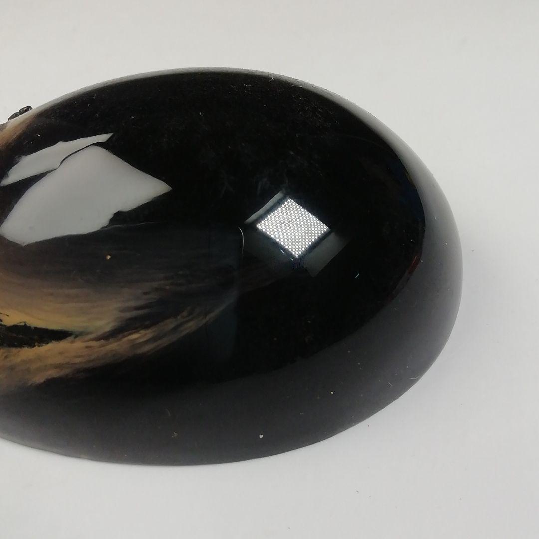 Ｗ１５　香合　『茄子　香合』『塗師　楽堂 作』　共箱　茶道具