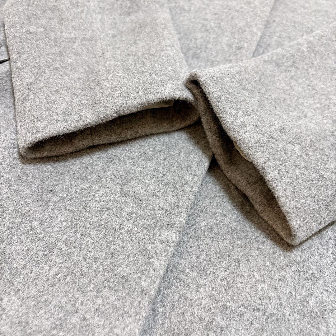 ファミリア ウールコート つけ襟 ファー ライトグレー 上質 高級 日本製