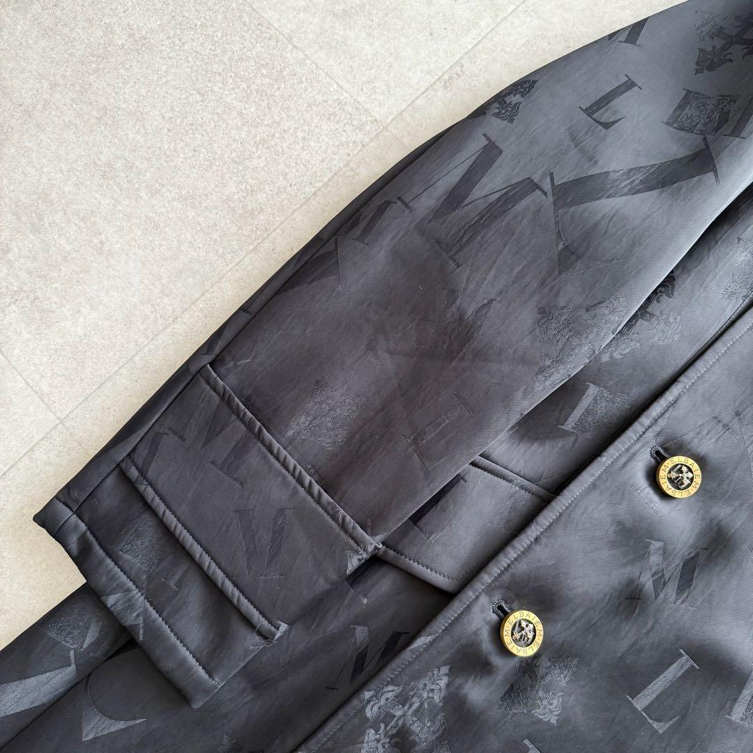 LUNA MATTINO　ルナマティーノ　ロングコート　金ボタン　総柄　黒