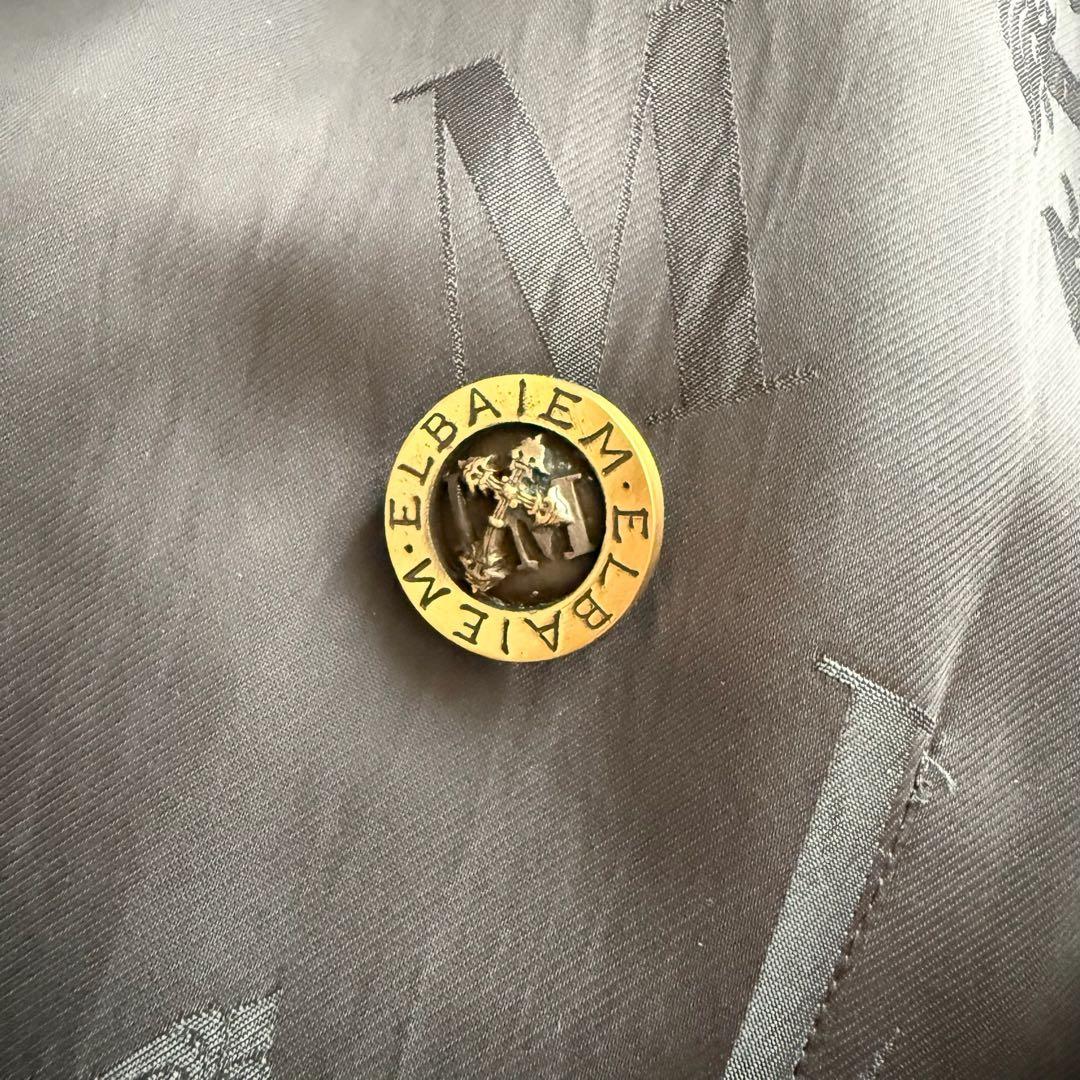 LUNA MATTINO　ルナマティーノ　ロングコート　金ボタン　総柄　黒